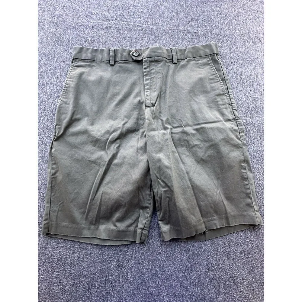 Banana Republic Shorts Mens Size‎ 35 Green Emerson Chino Flat Front Pockets